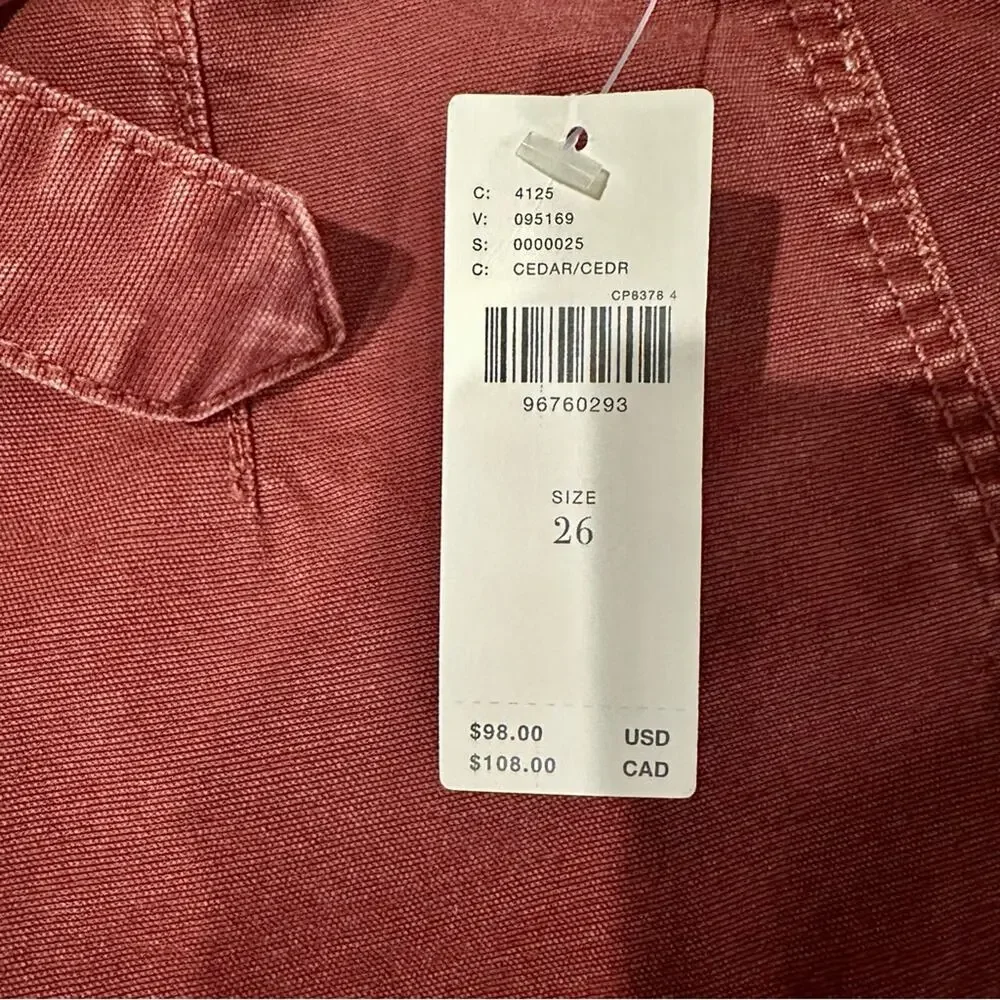 Anthropologie Pilcro Belted Camp Shorts, Cedar, 26, NWT - Picture 8 of 9